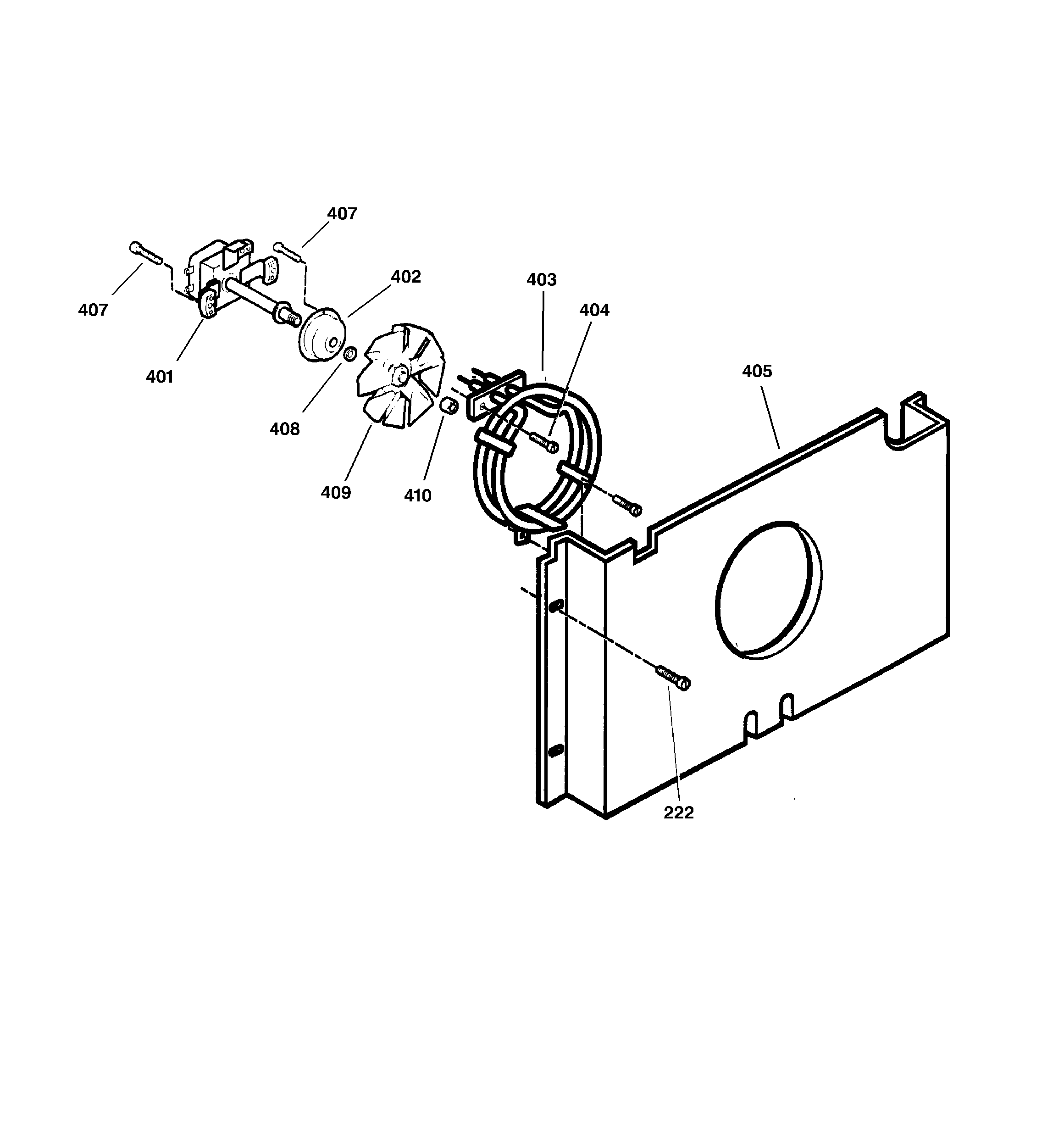 GE JB970SB1SS fan assembly diagram