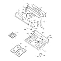 GE JGBS23BEA2AD control panel & cooktop diagram