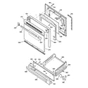 GE JGBS23BEA2AD door & drawer parts diagram