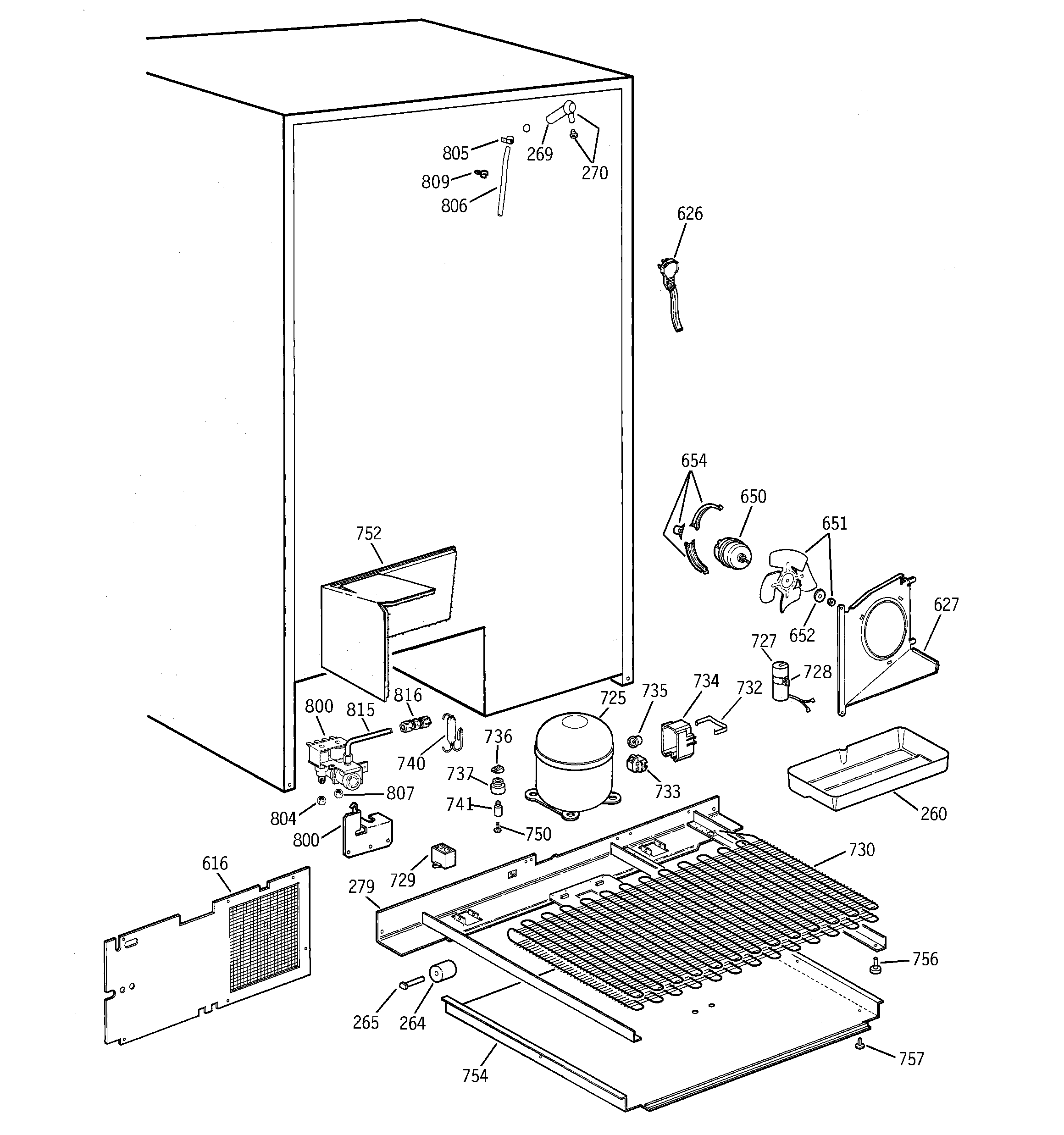 GE TFK30PFBCAA unit parts diagram