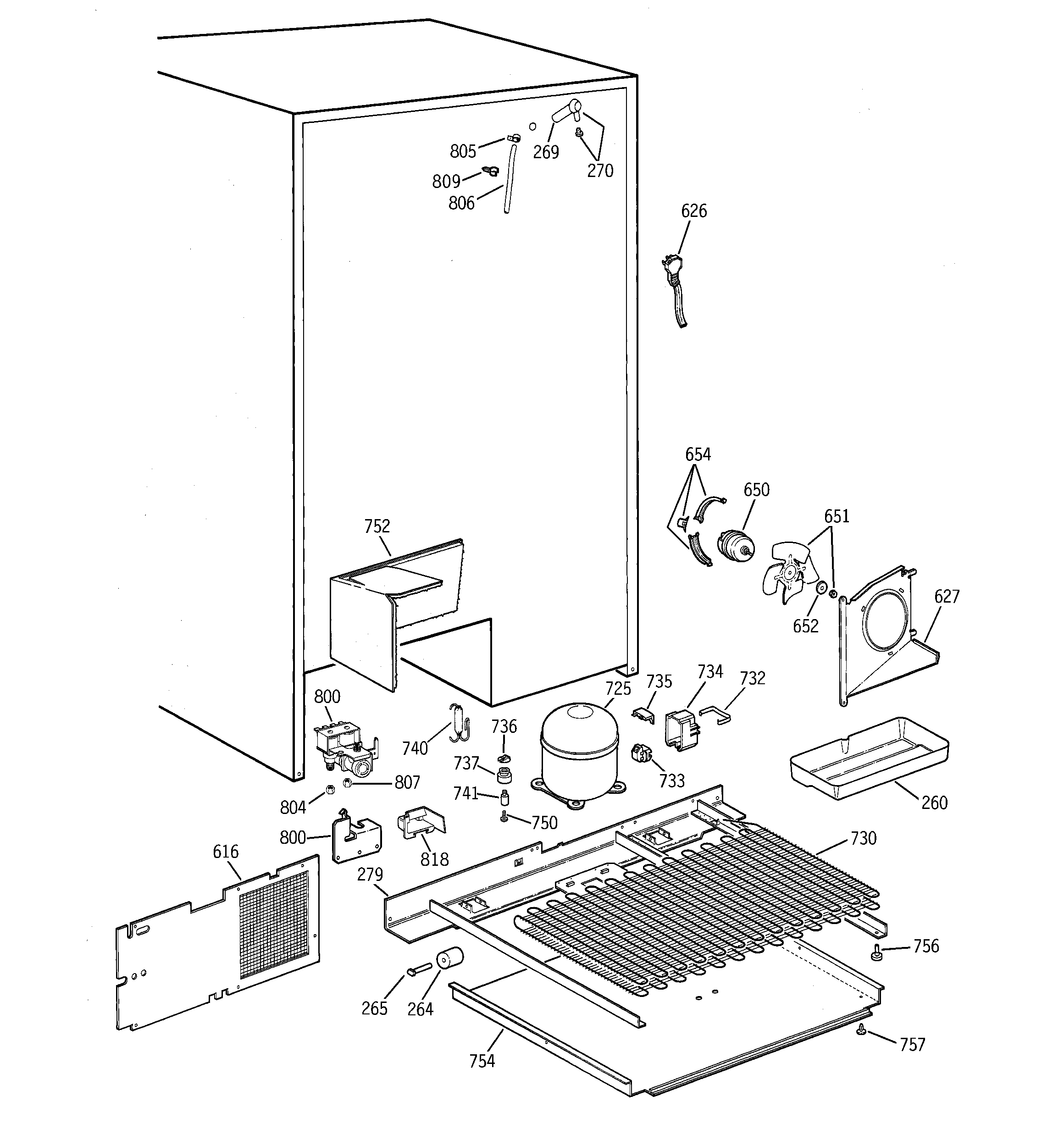 GE TFT28PFBCWW unit parts diagram