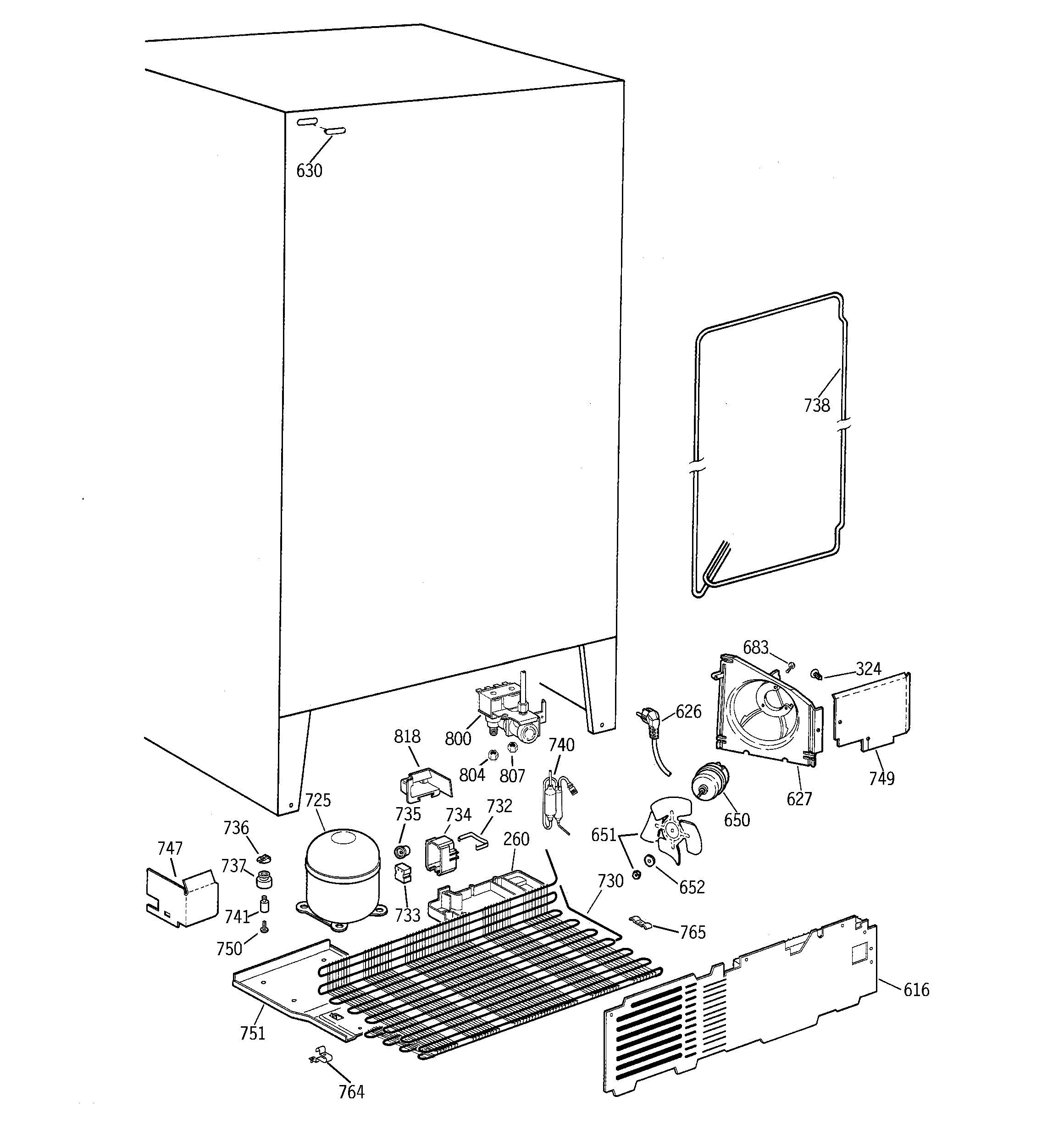 GE TFM20JRBCWW unit parts diagram