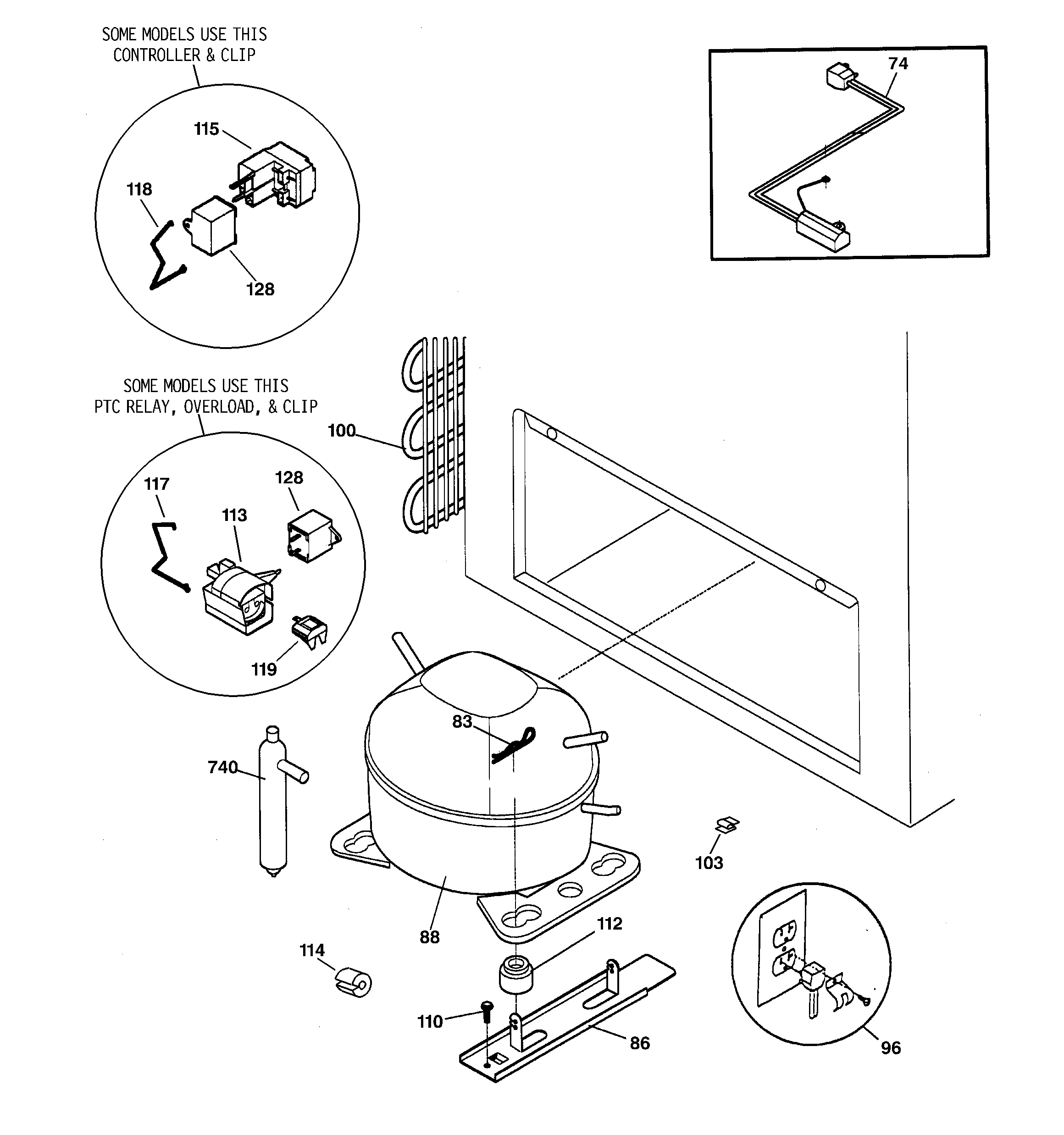 GE FCM20DABWH system diagram
