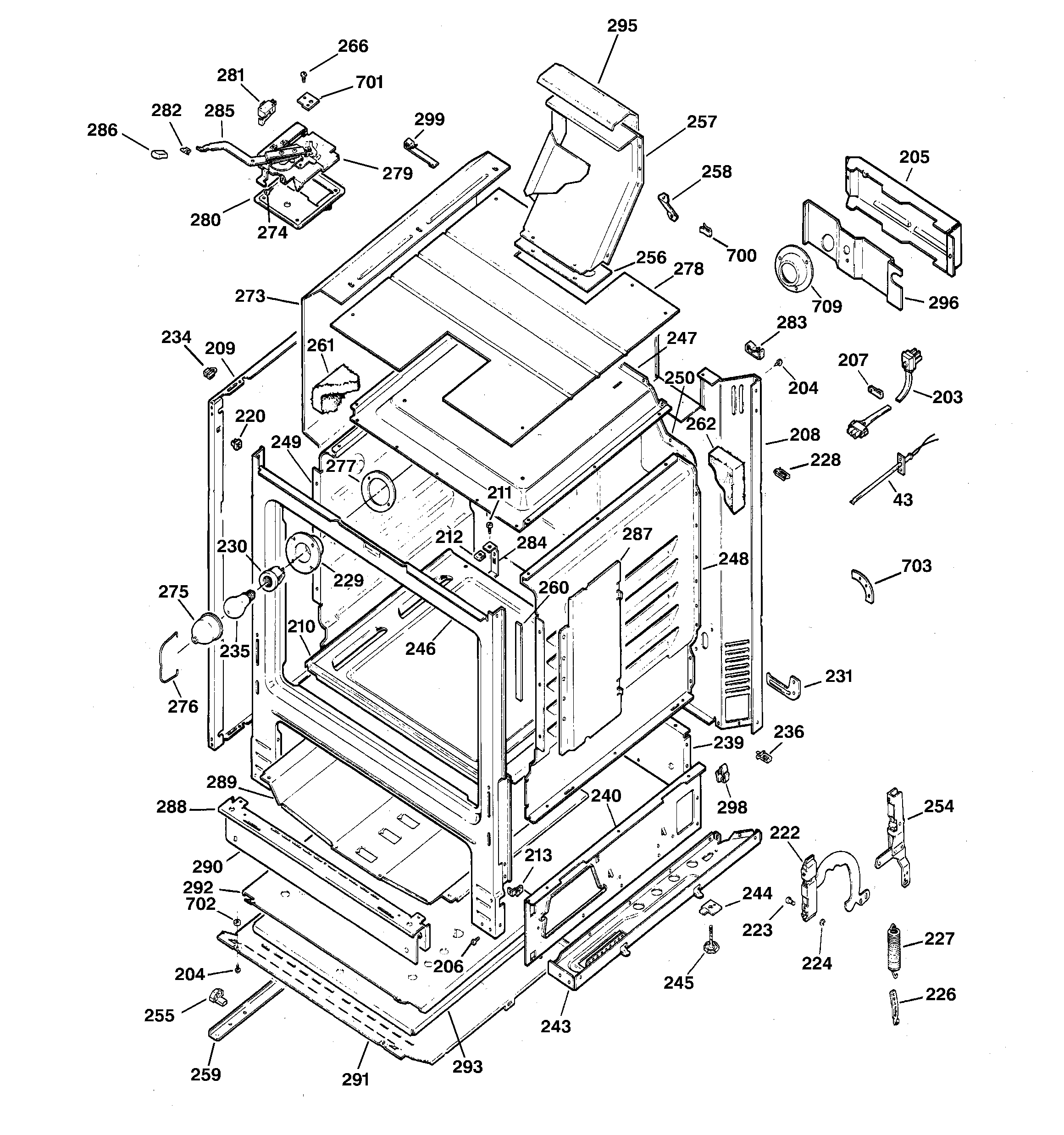 GE JGBP30DEA3AD body parts diagram
