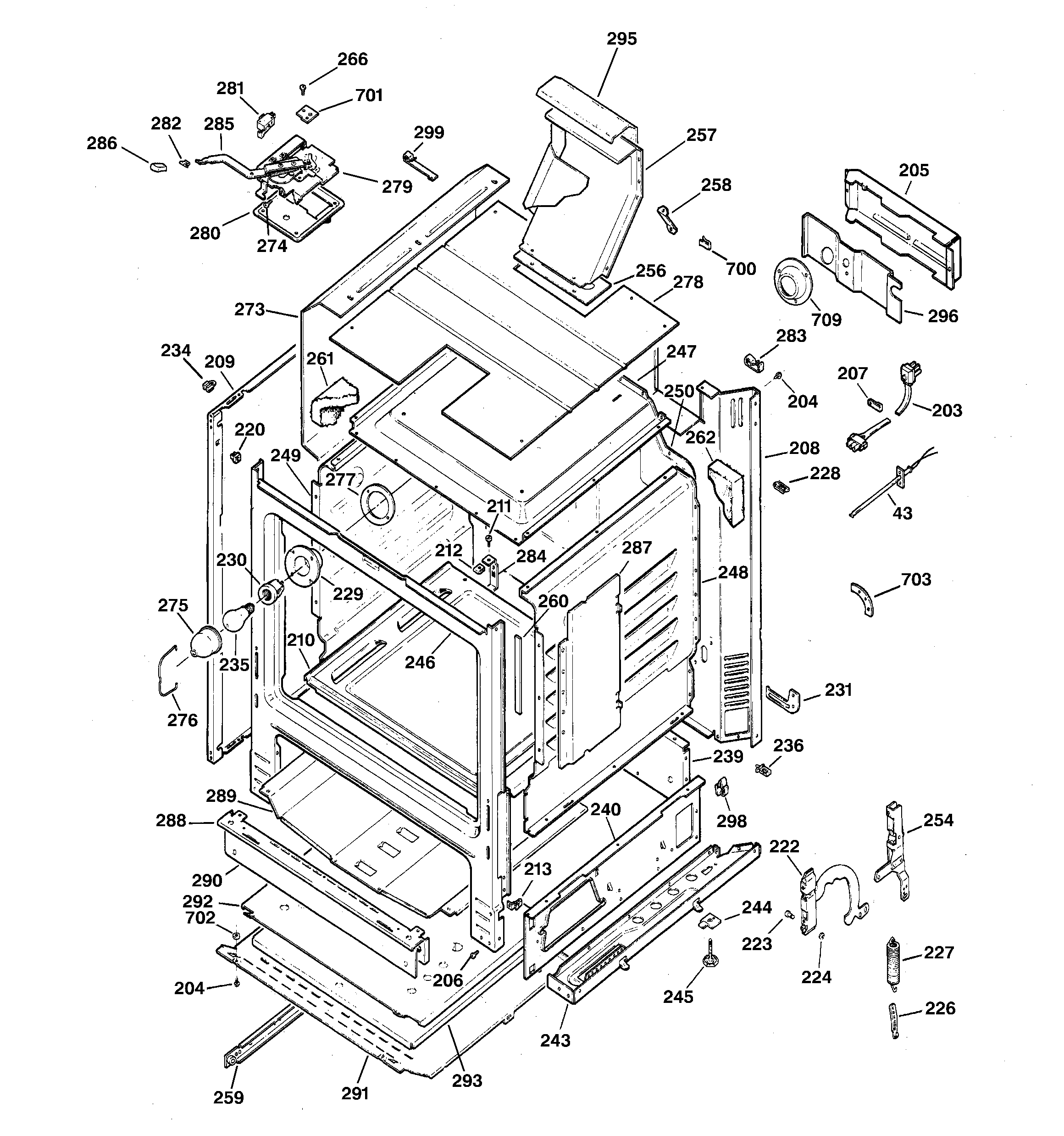 GE JGBP79WEA3WW body parts diagram