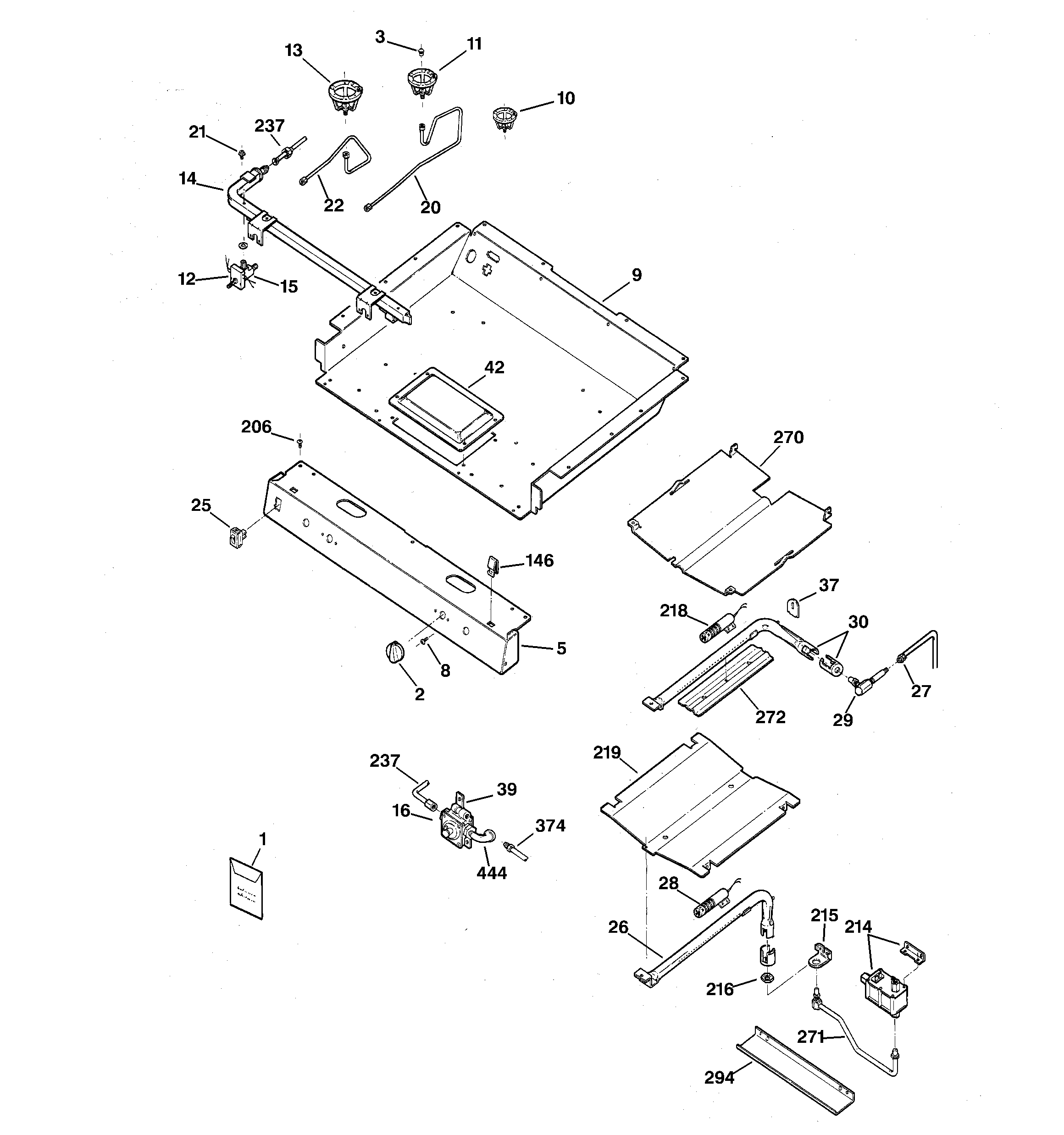 GE JGBP85WEA3WW gas burner parts diagram