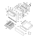 GE JGBP85BEA3BB door & drawer parts diagram