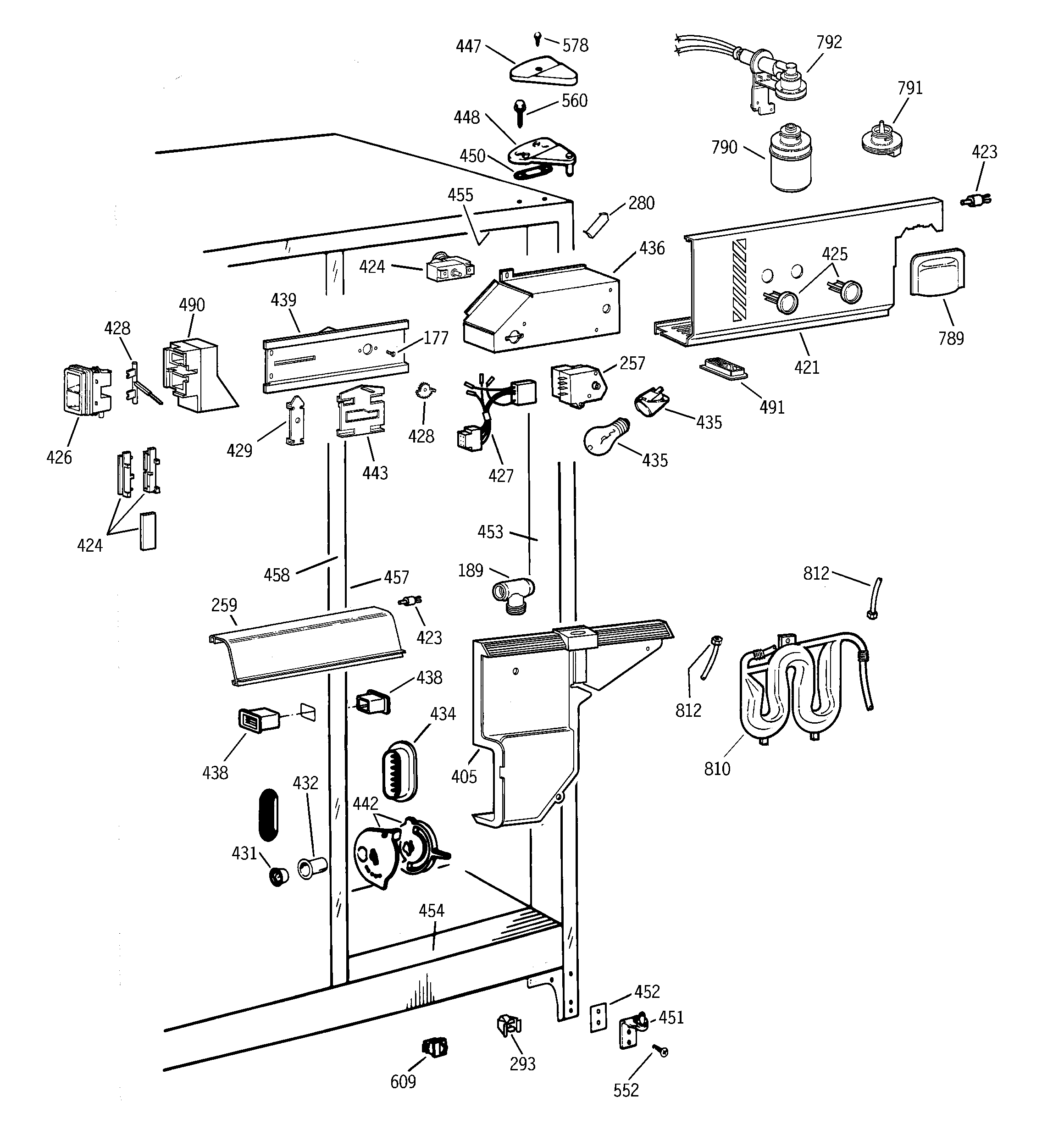GE TFX27ZPBEWW fresh food section diagram