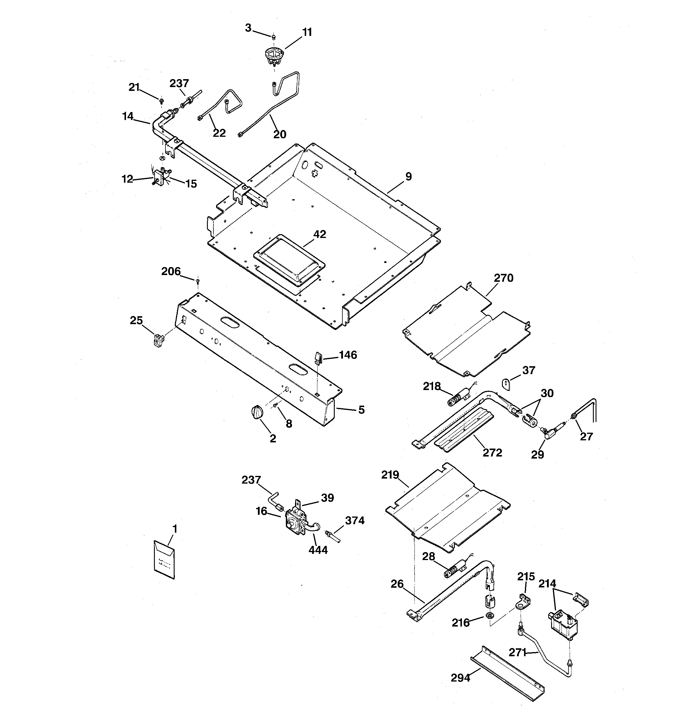 GE JGBP27BEA4AD gas burner parts diagram