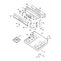 GE JGBP27BEA4AD control panel & cooktop diagram
