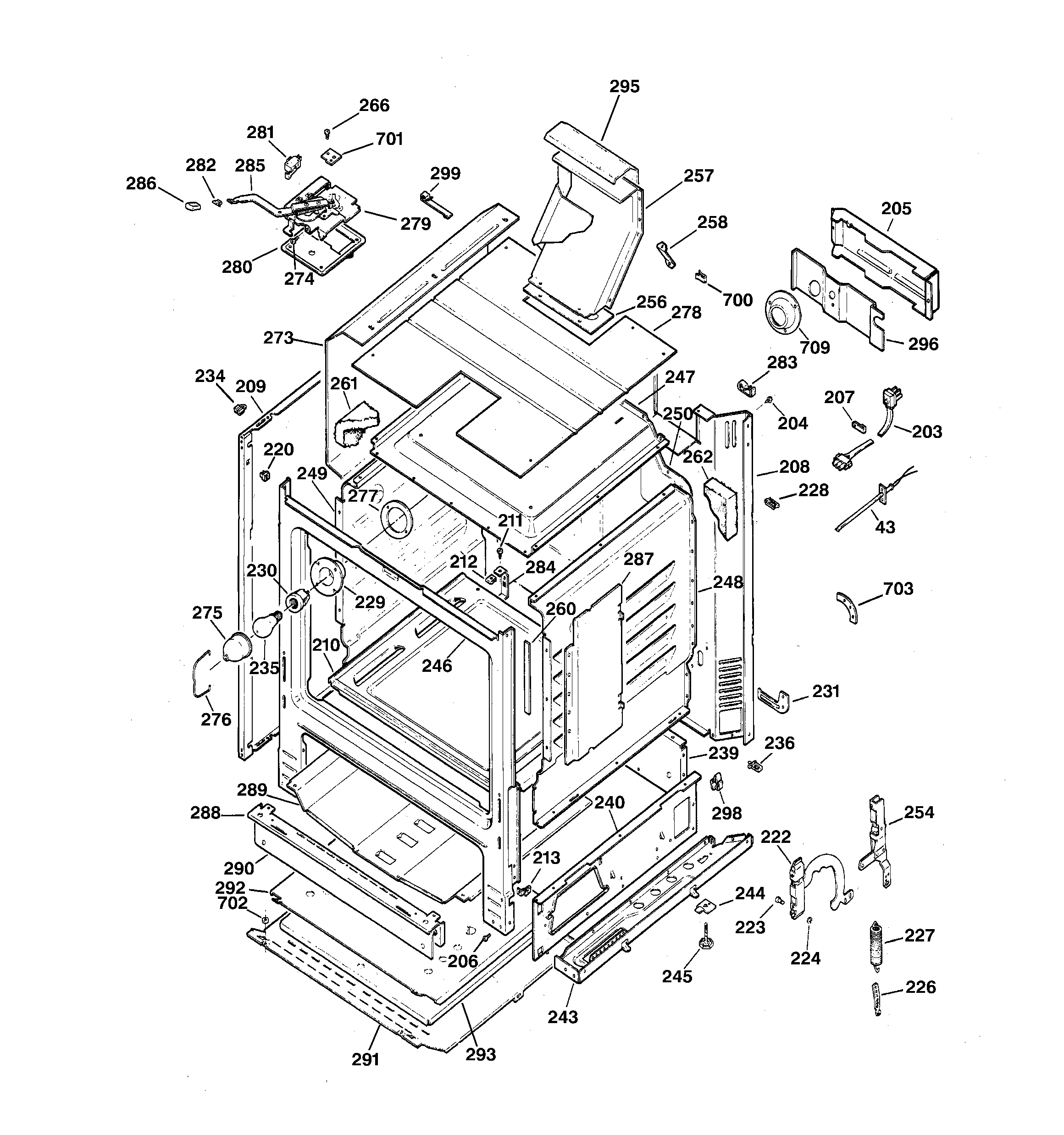 GE JGBP27BEA4AD body parts diagram