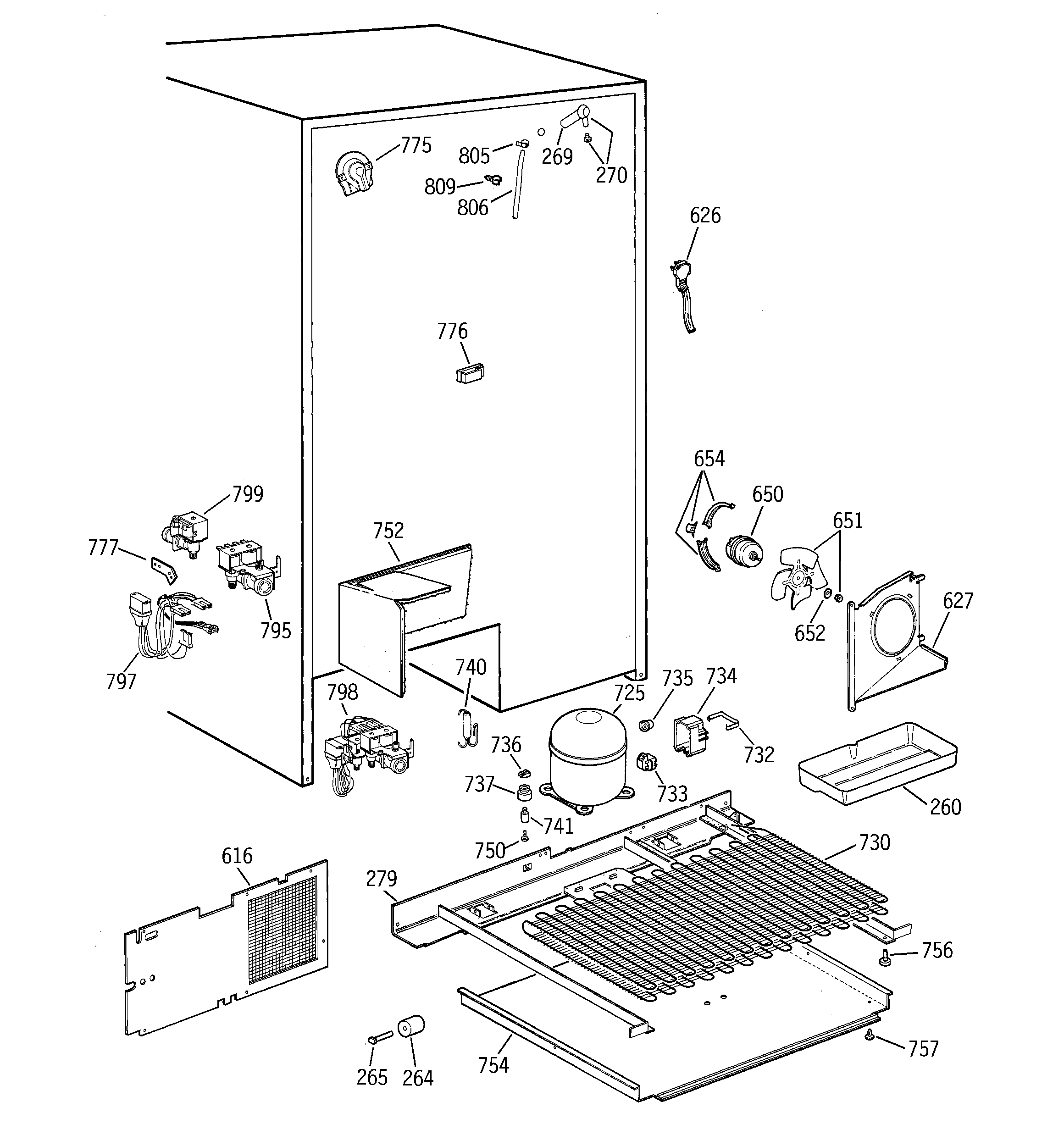 GE TFX30PPBEWW unit parts diagram