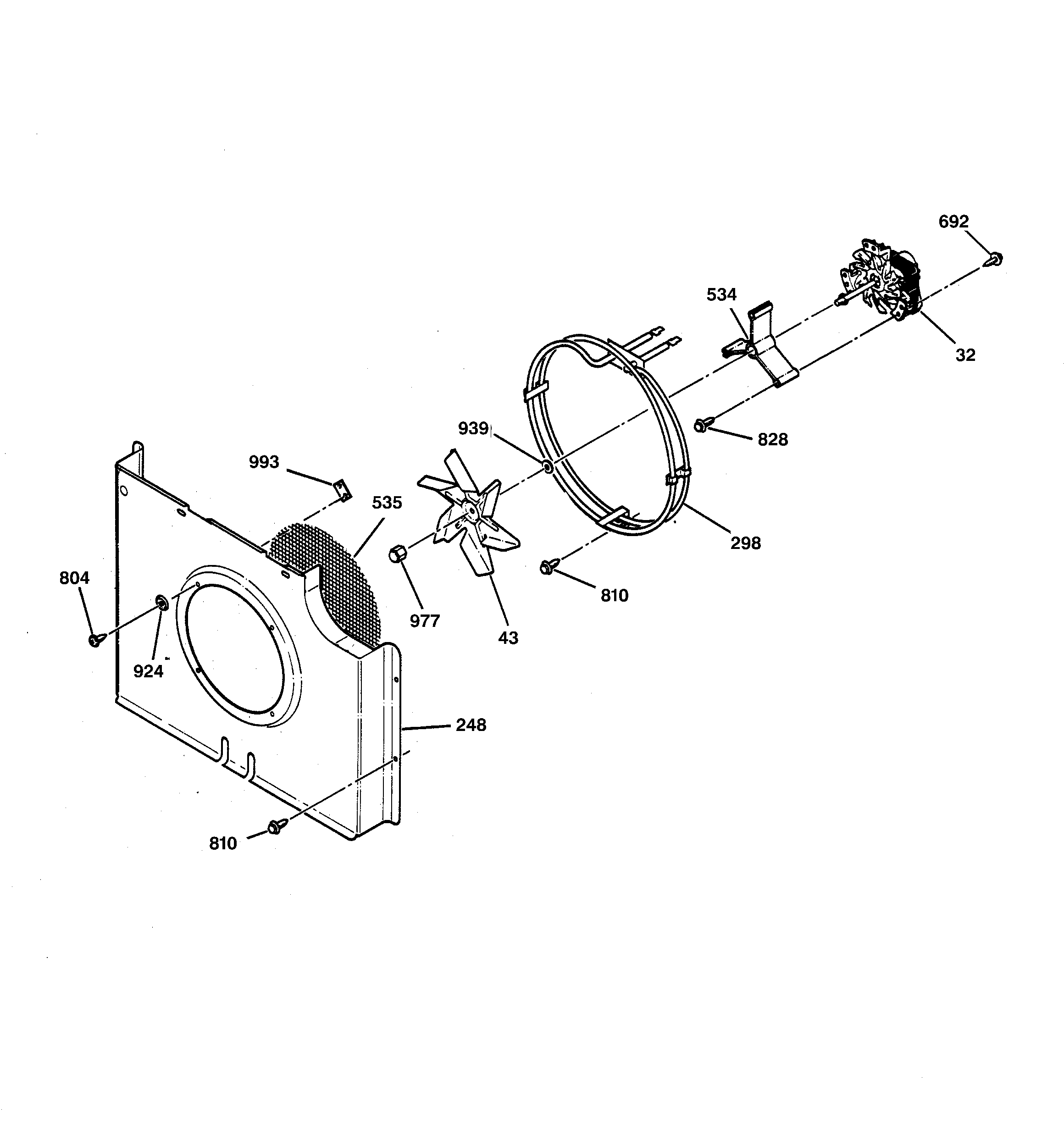 GE JK910AA2AA fan diagram