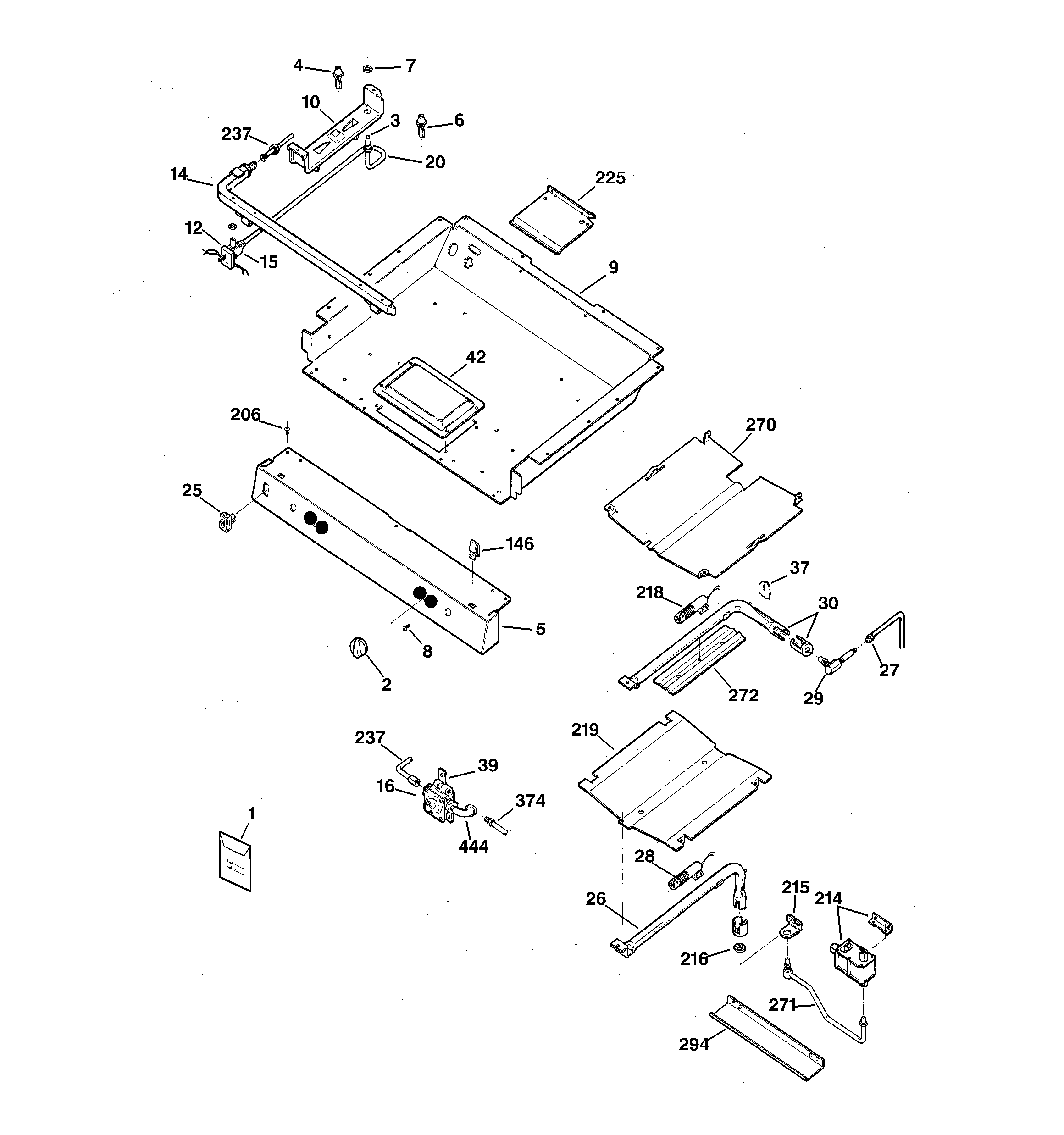 GE JGBP35GZA3WW gas burner parts diagram