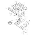 GE JGBP28BEA4WH control panel & cooktop diagram