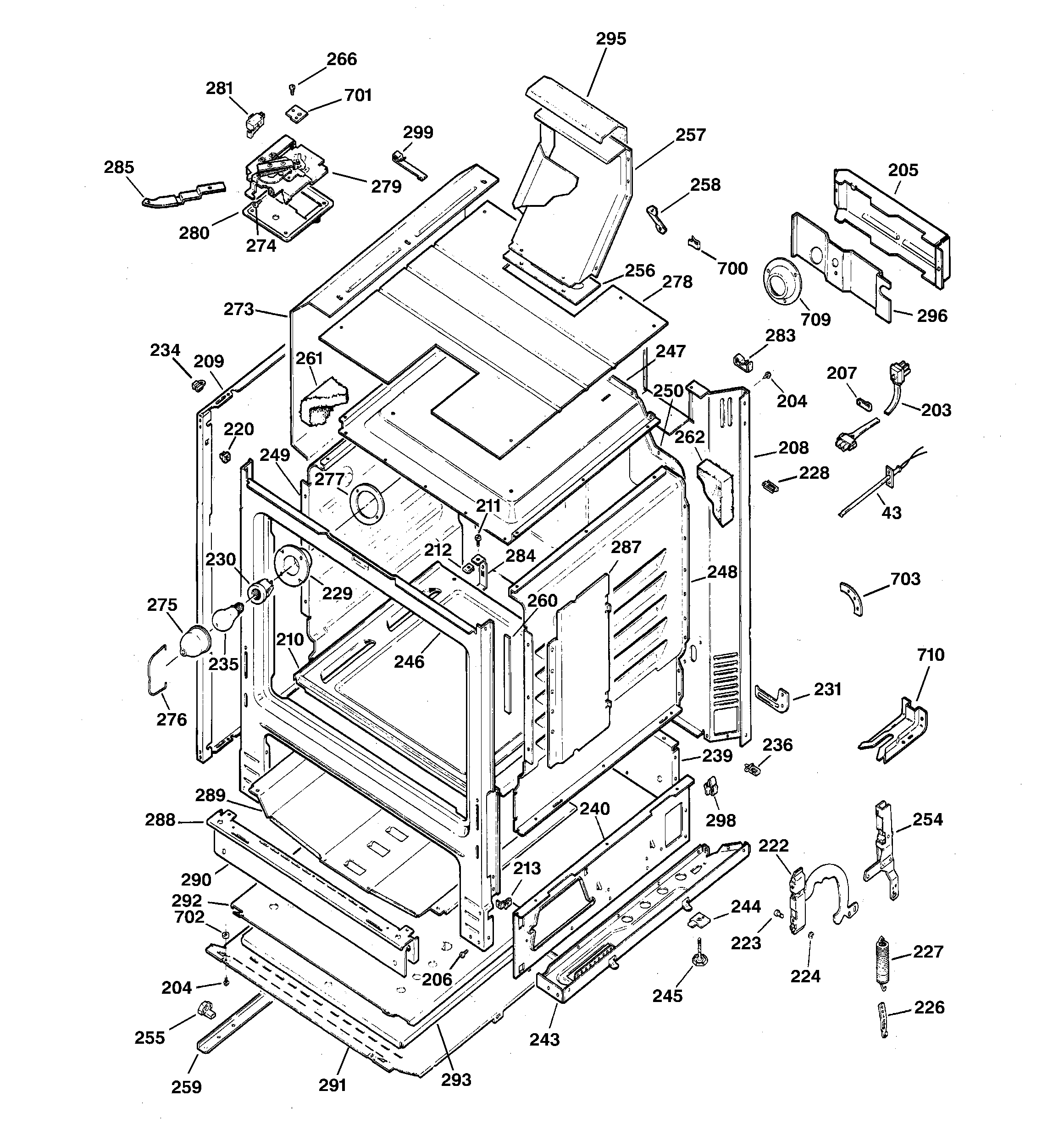 GE JGBP35WEA4WW body parts diagram