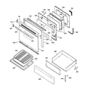 GE JGBP35BEA4BB door & drawer parts diagram