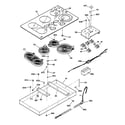 GE JP960WB1WG cooktop diagram