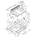 GE JGSP22GEV3BB control panel & cooktop diagram