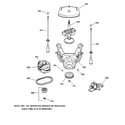 GE WCCB1030Y0WC suspension, pump & drive components diagram