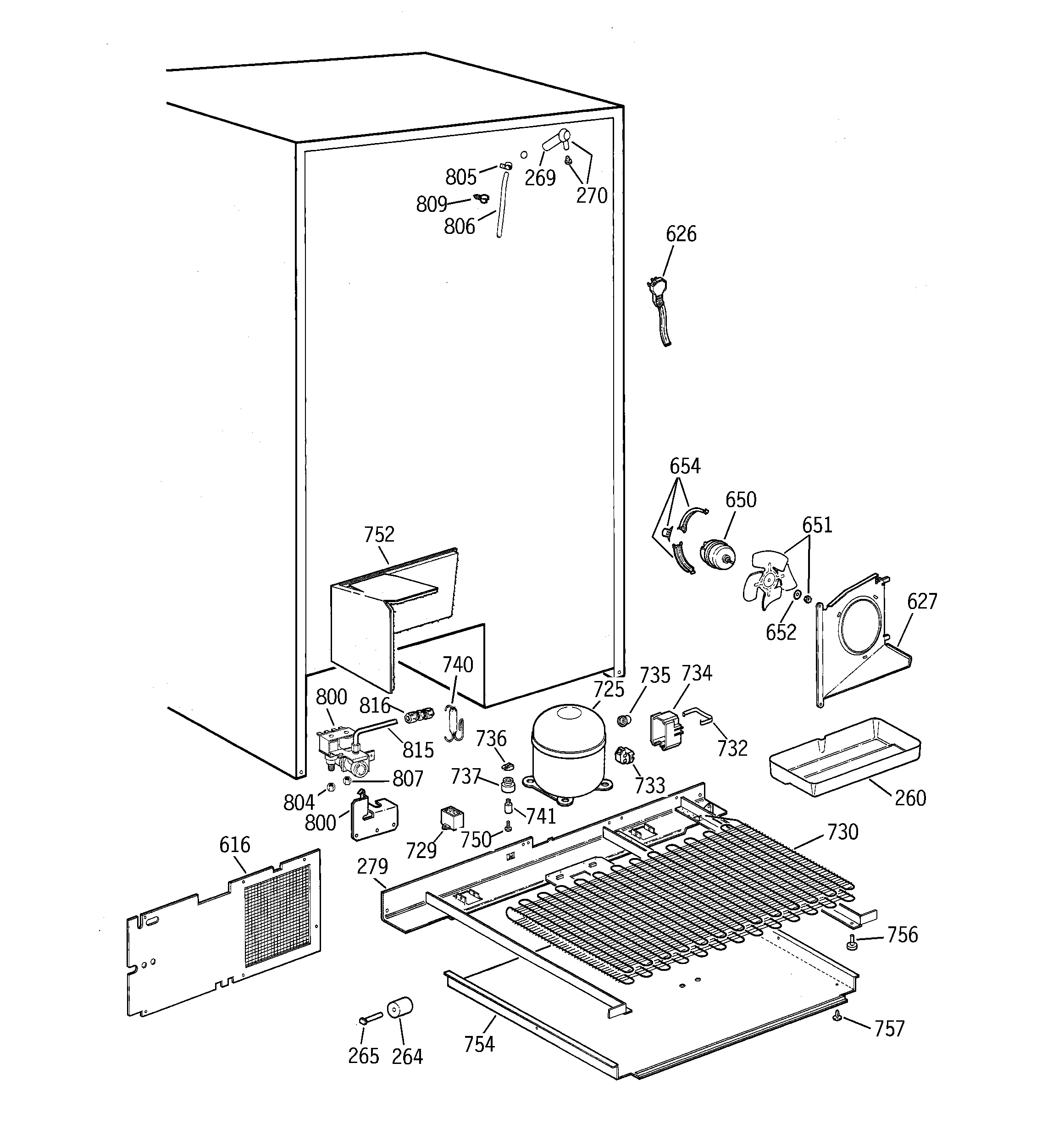 GE TFG28PFCEWW unit parts diagram