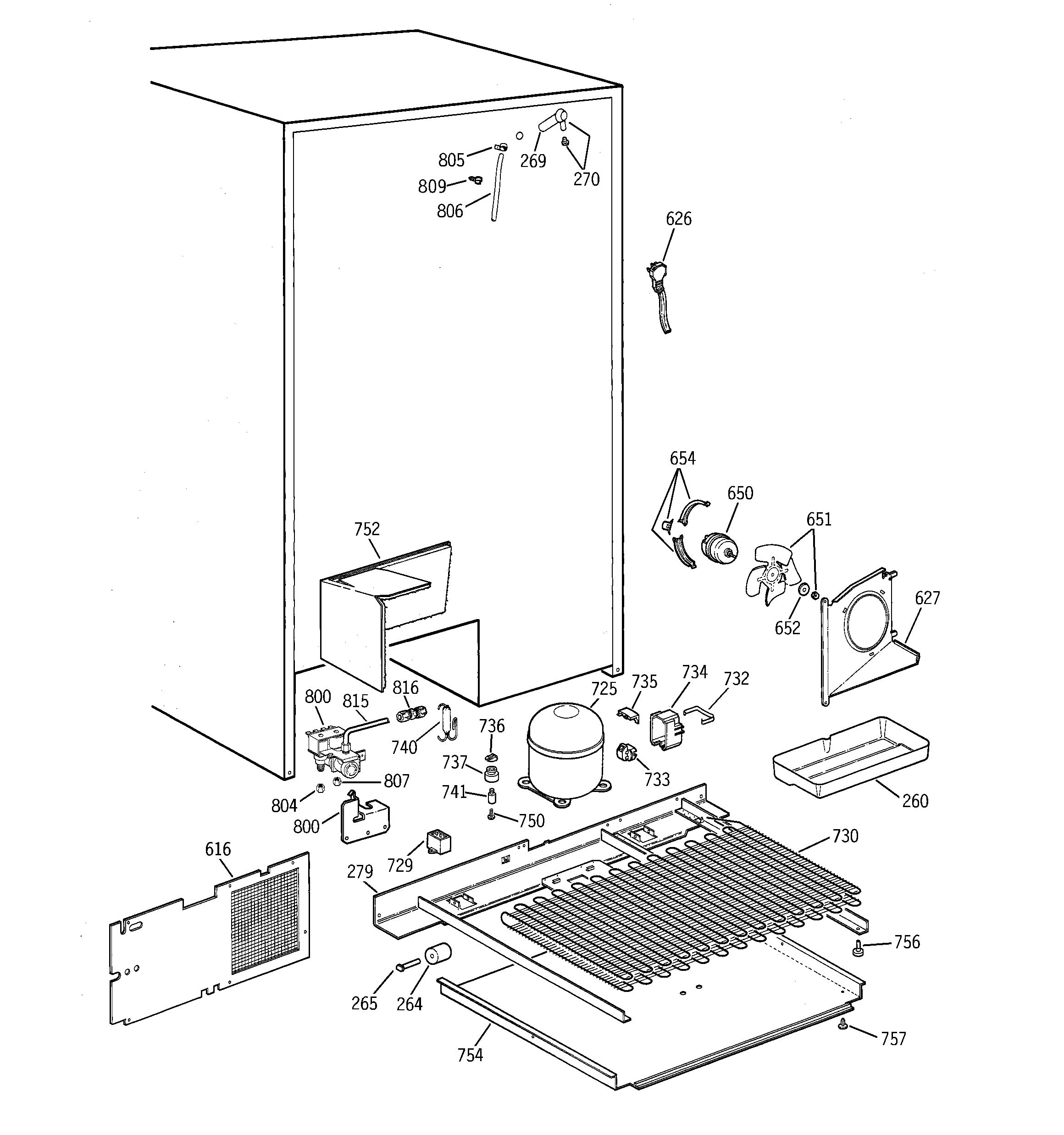 GE TFG28PRCEWW unit parts diagram