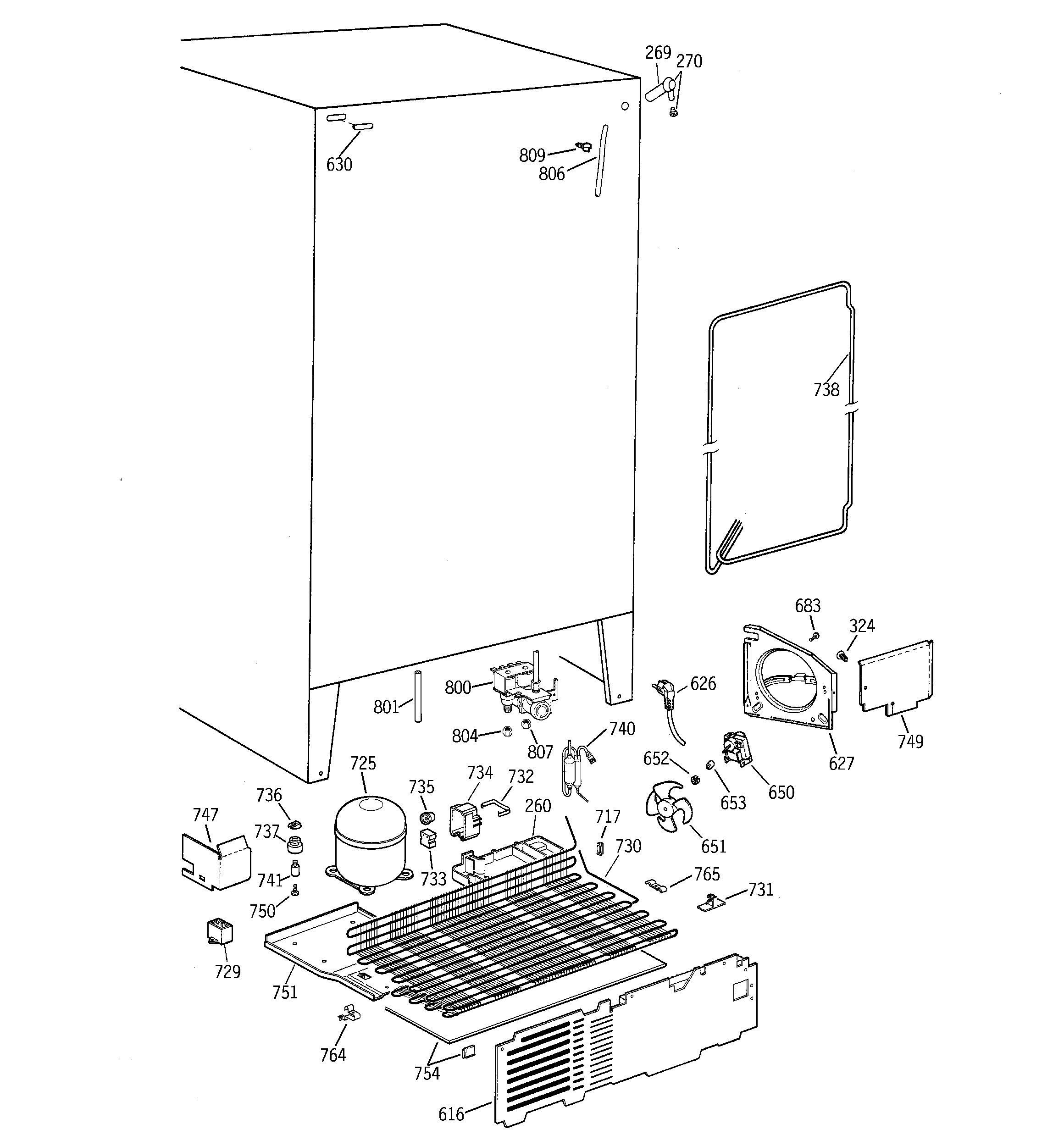 GE TFZ22PRBEBB unit parts diagram