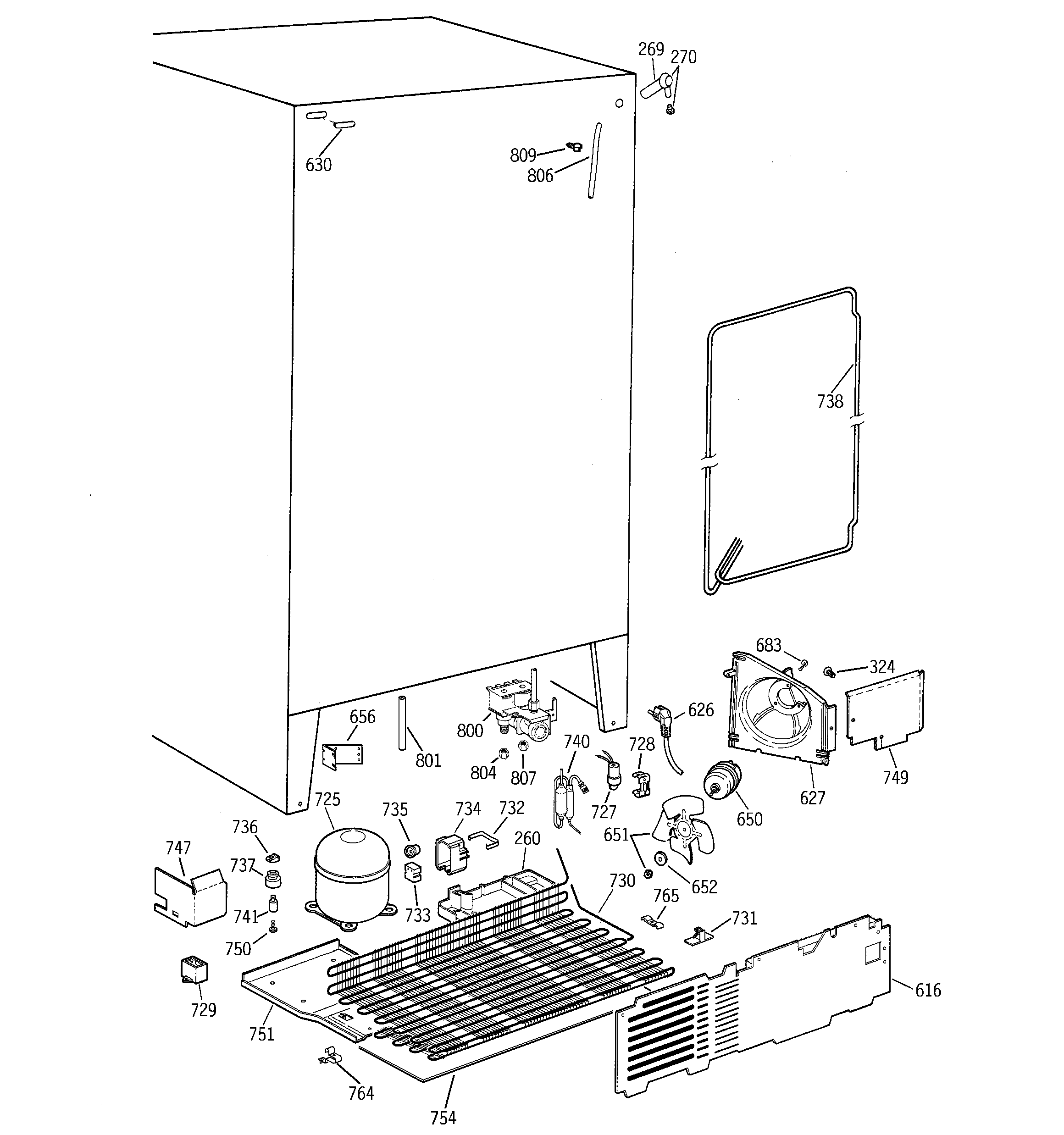 GE TFK22PRBEWW unit parts diagram