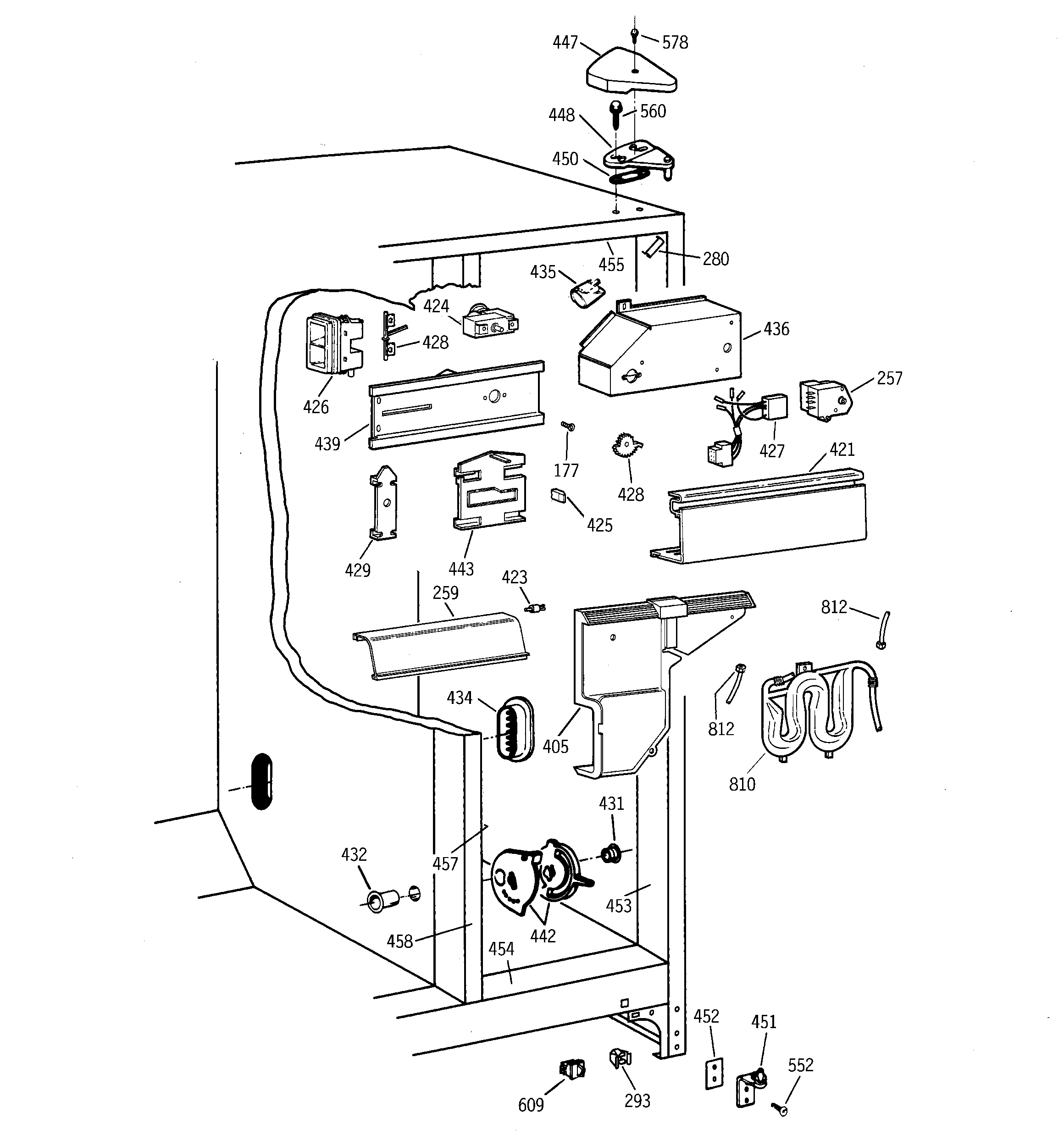 GE TFT20JRBEAA fresh food section diagram