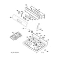 GE EGR3000EL2CC control panel & cooktop diagram