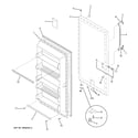 GE FUF14SUARWW freezer door diagram