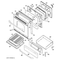 GE JGBP28MEL3BS door & drawer parts diagram