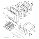 GE JGBP34SEL3SS door & drawer parts diagram