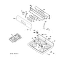 GE JGBP36CEL2CC control panel & cooktop diagram