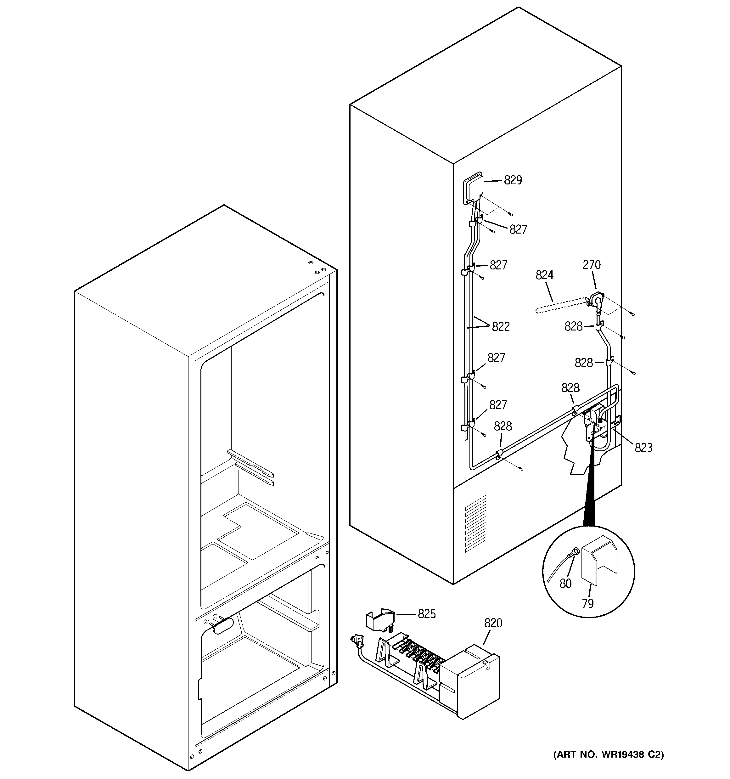 GE PDS20SCRBRSS water system diagram