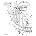 GE WHDVH660H0GG cabinet & top panel diagram