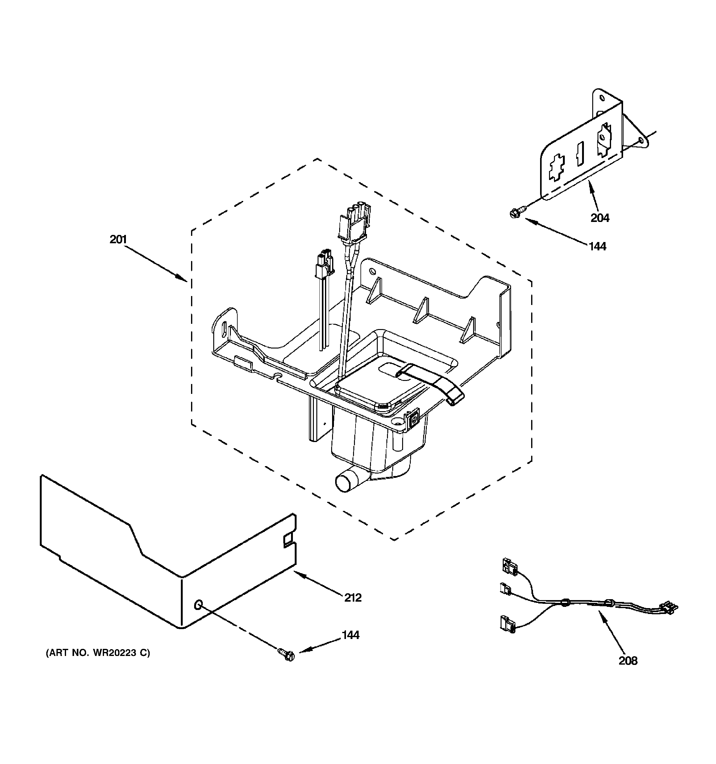 GE ZDI15CBBP pump parts diagram