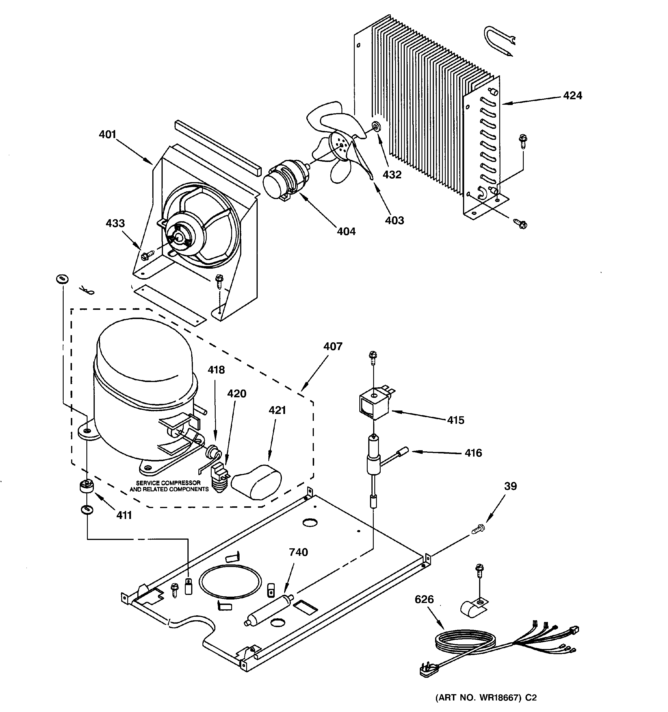 GE ZDIS15CSSP unit parts diagram