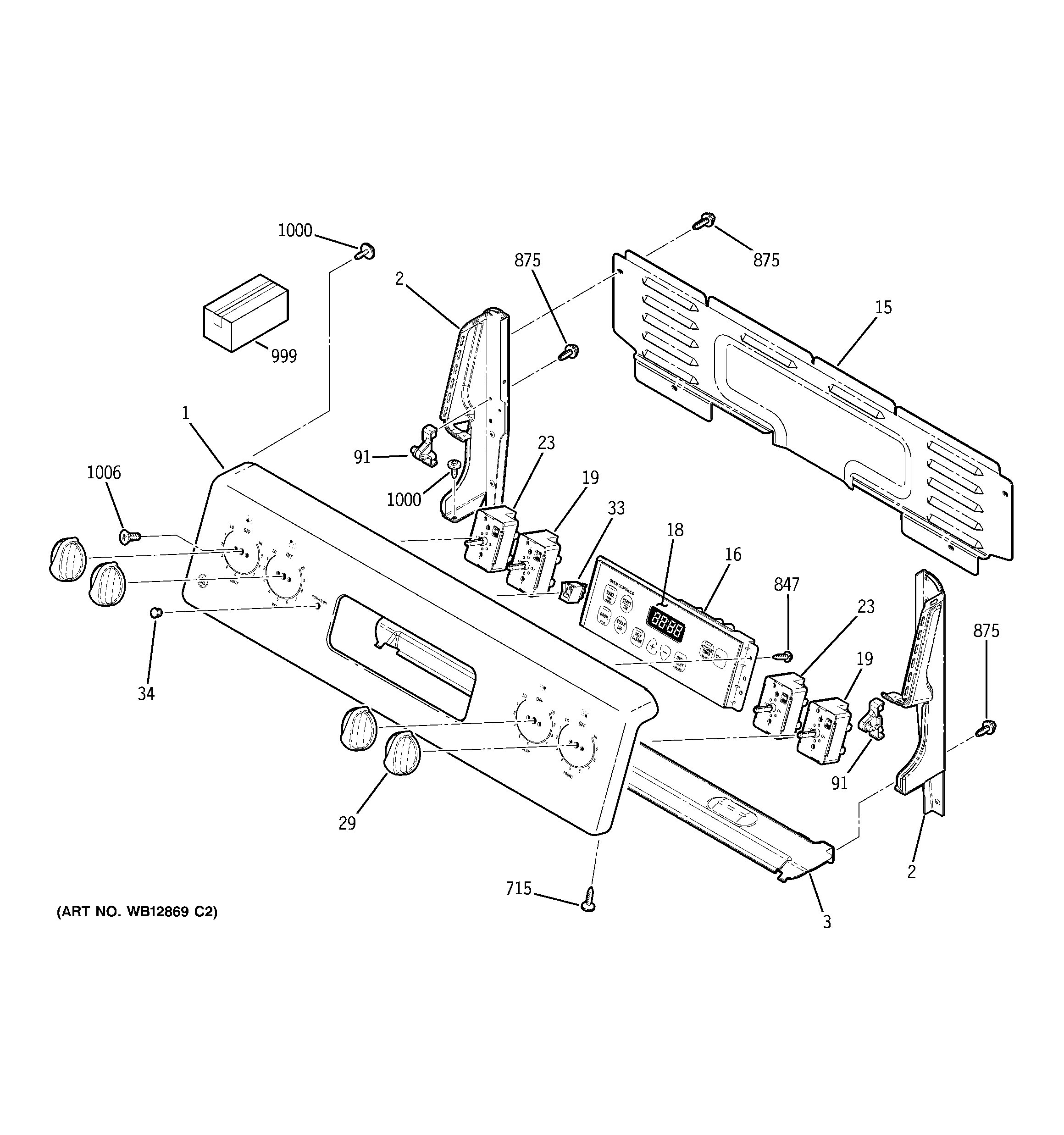 GE JBP24DM1BB control panel diagram