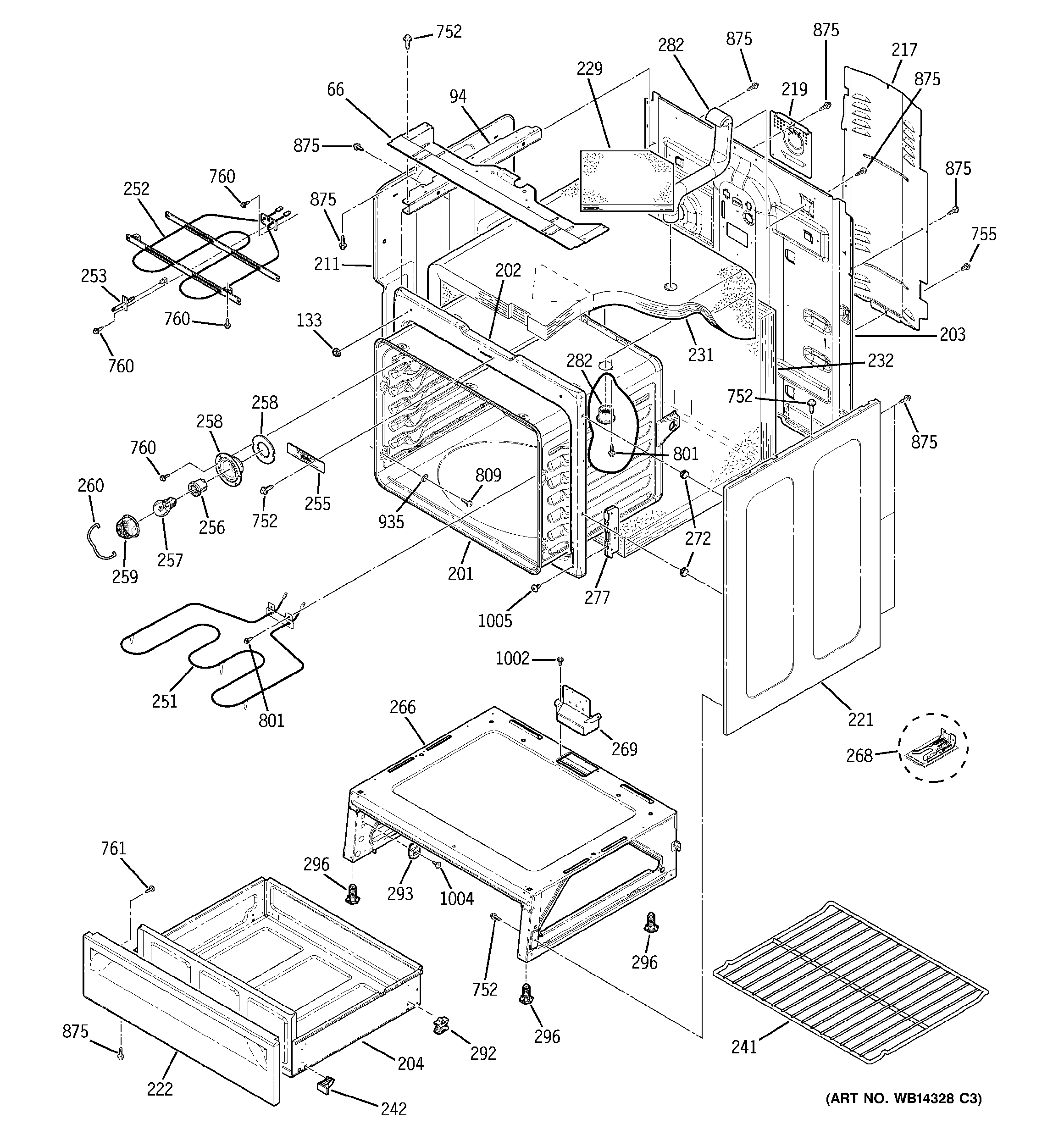 GE JBP71CM1WW body parts diagram