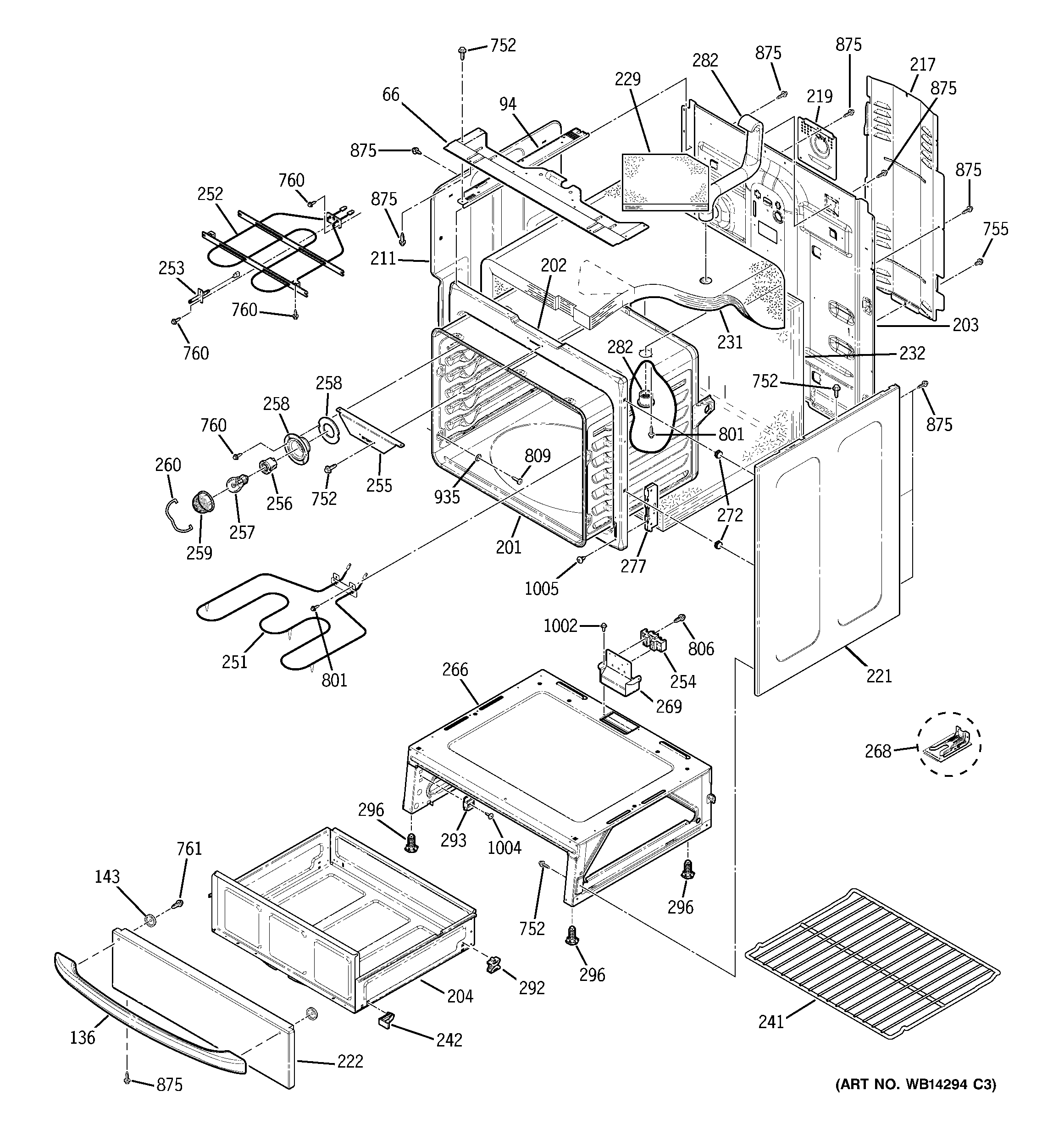 GE JBP80SM1SS body parts diagram