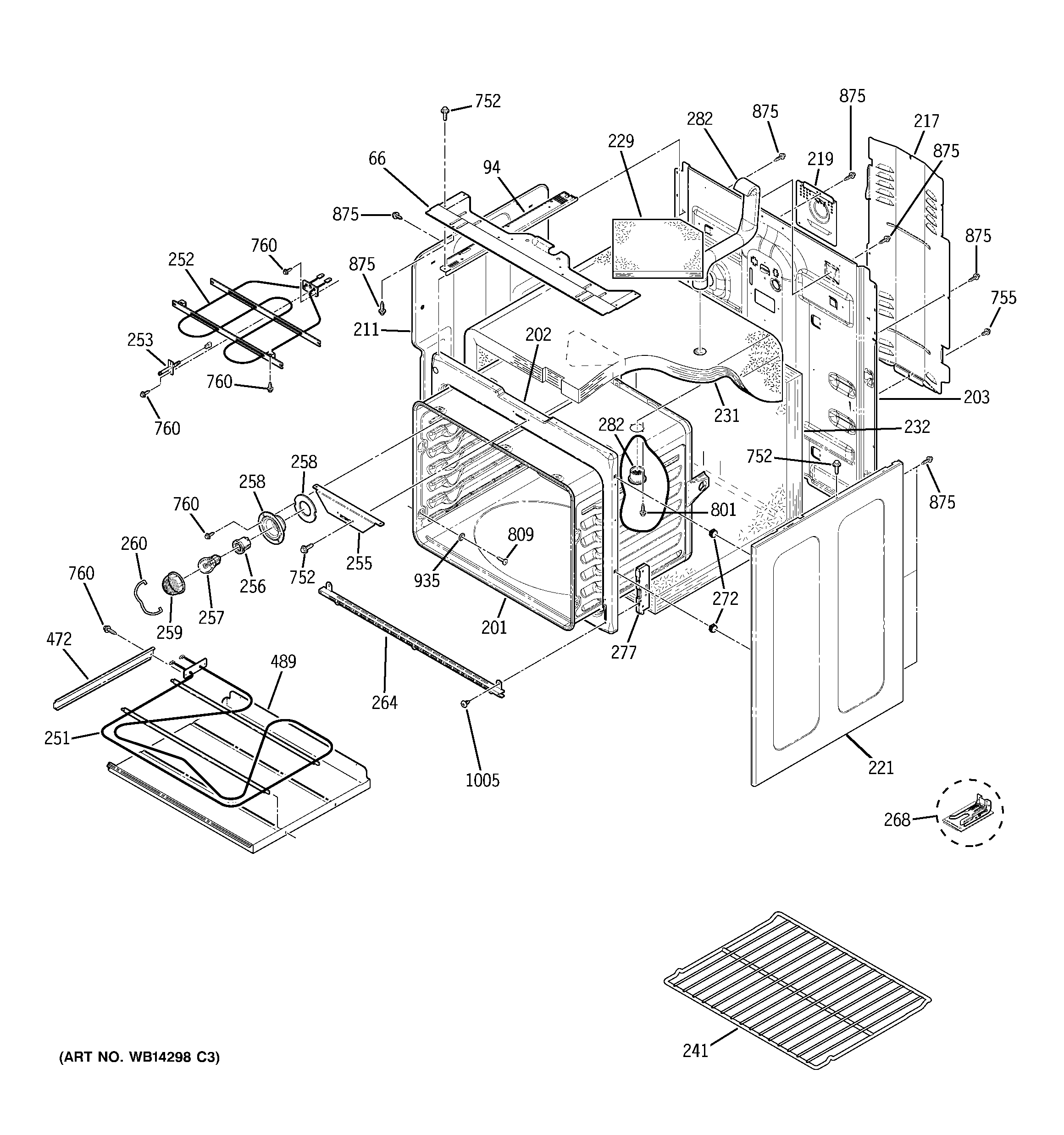 GE JBP81SM1SS body parts diagram