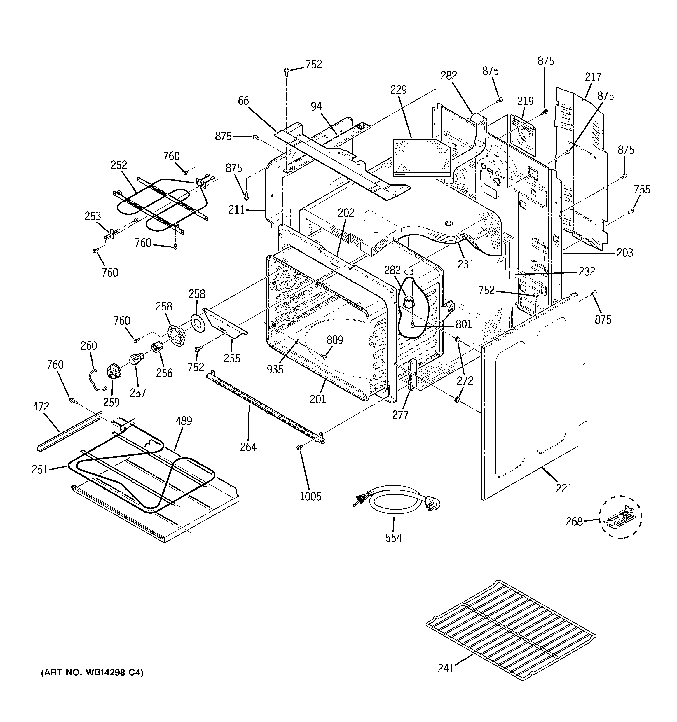 GE JCBP81SM1SS body parts diagram