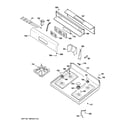 GE JGBP29EEL3BB control panel & cooktop diagram