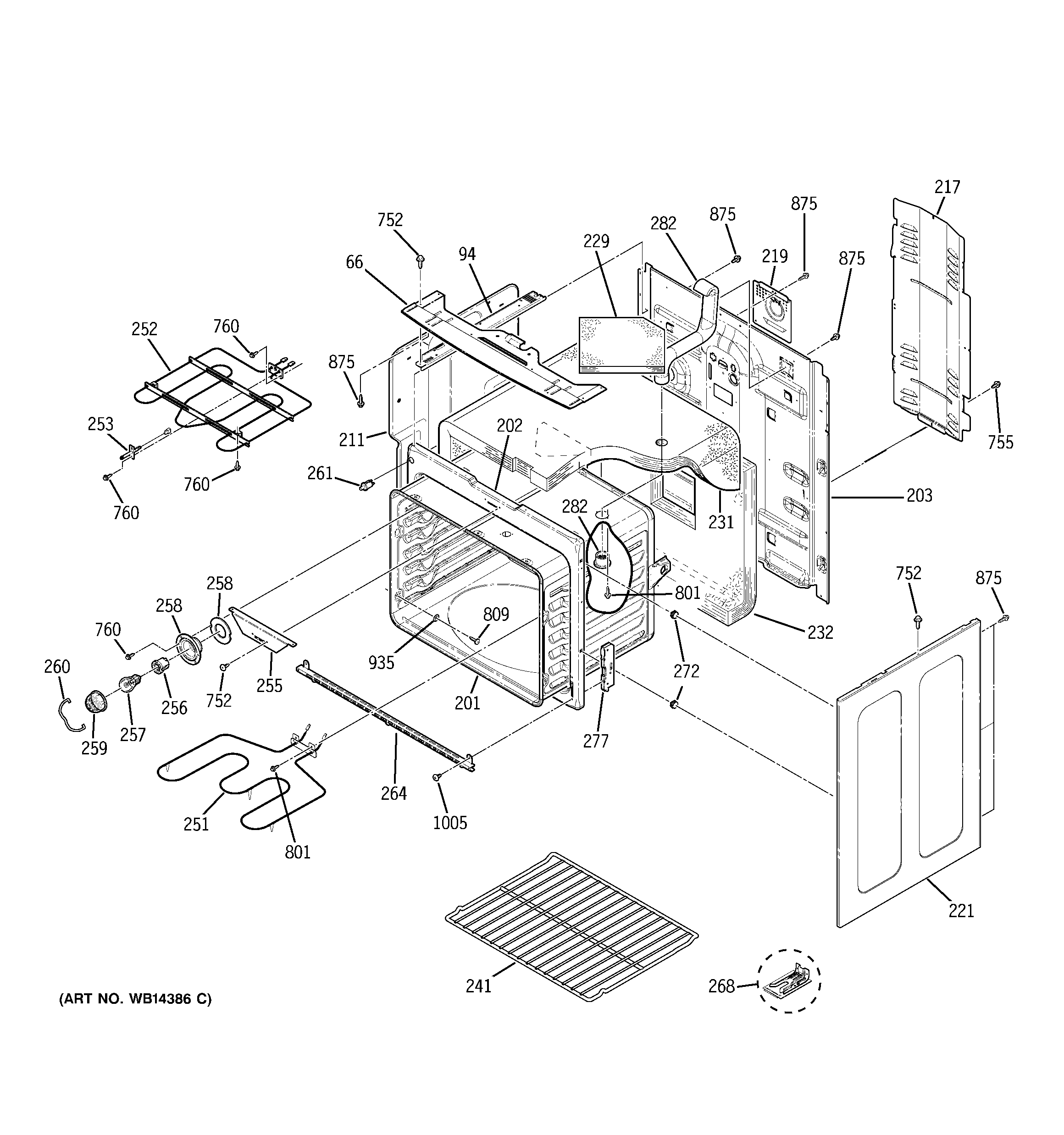 GE JB900SK5SS body parts diagram