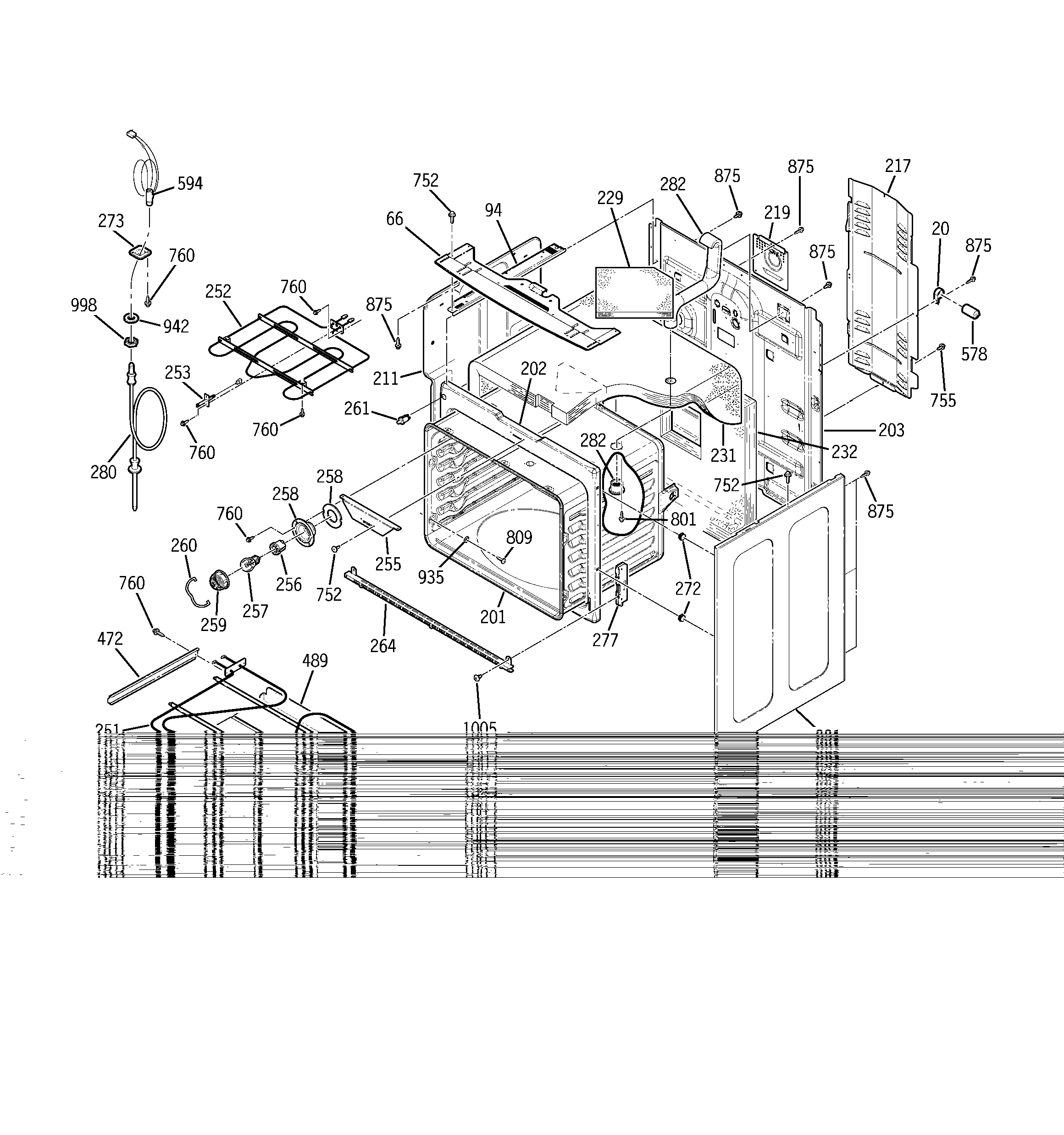 GE JB910KK5CC body parts diagram