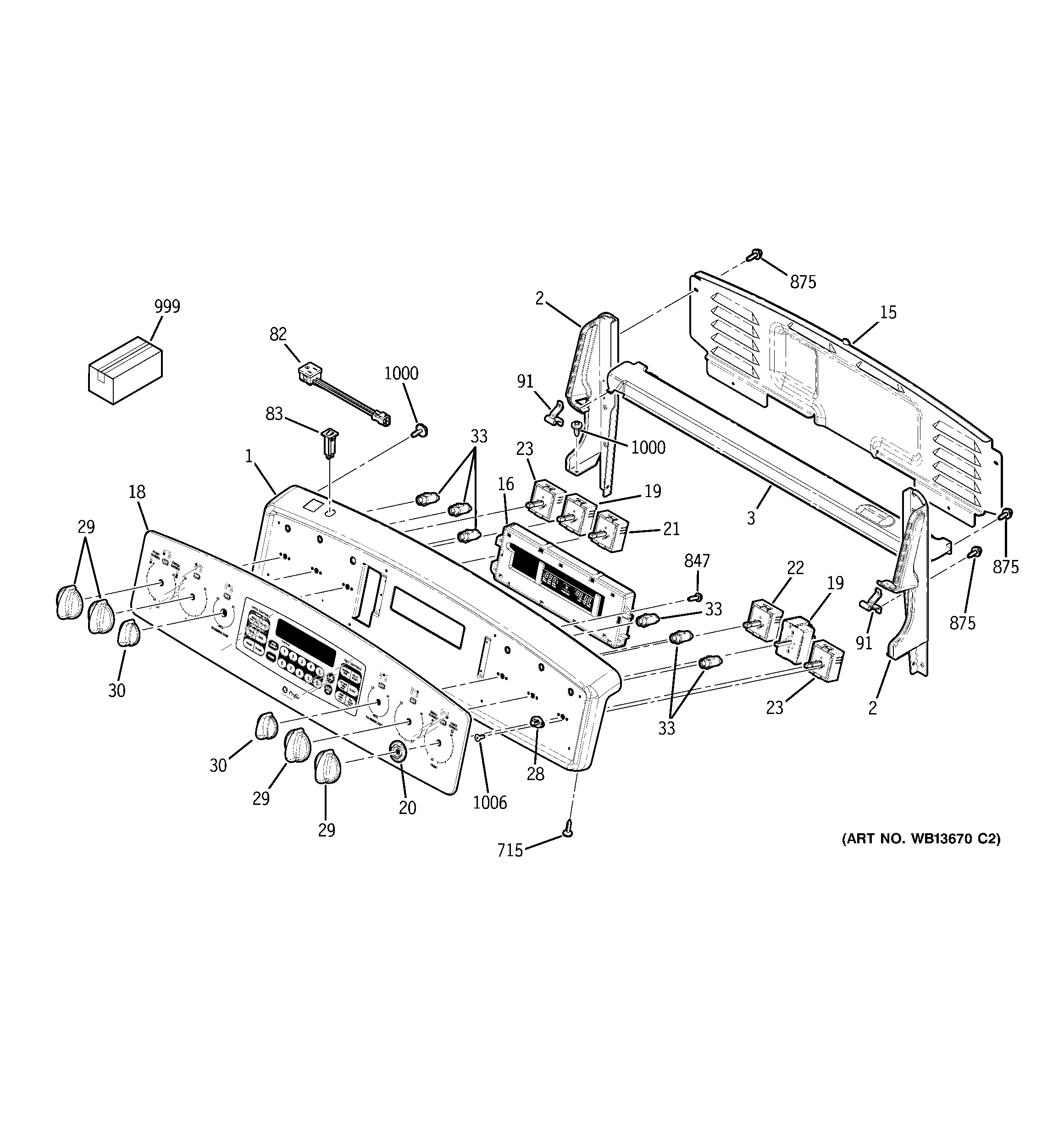 GE JCB900BK4BB control panel diagram