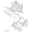 GE JGBS17DEM1WW door & drawer parts diagram