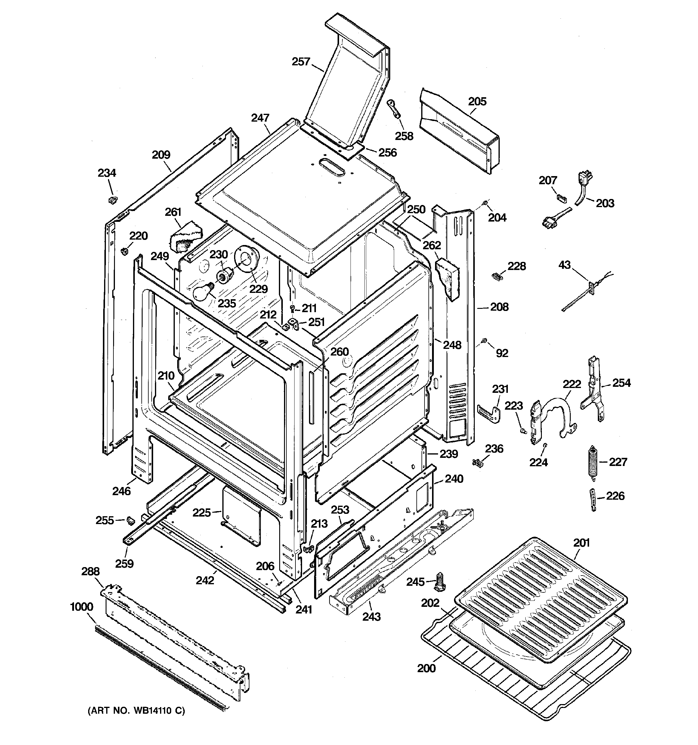 GE JGBS20DEM1WW body parts diagram