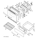 GE JGBP33SEM1SS door & drawer parts diagram